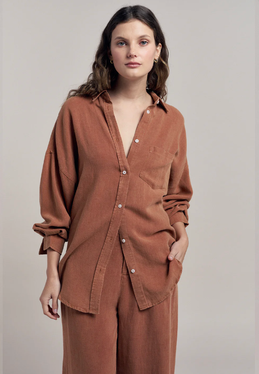 Billie Shirt - Terracotta