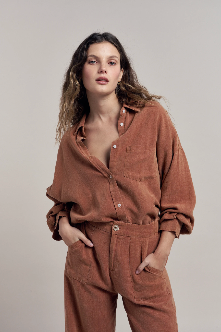Billie Shirt - Terracotta