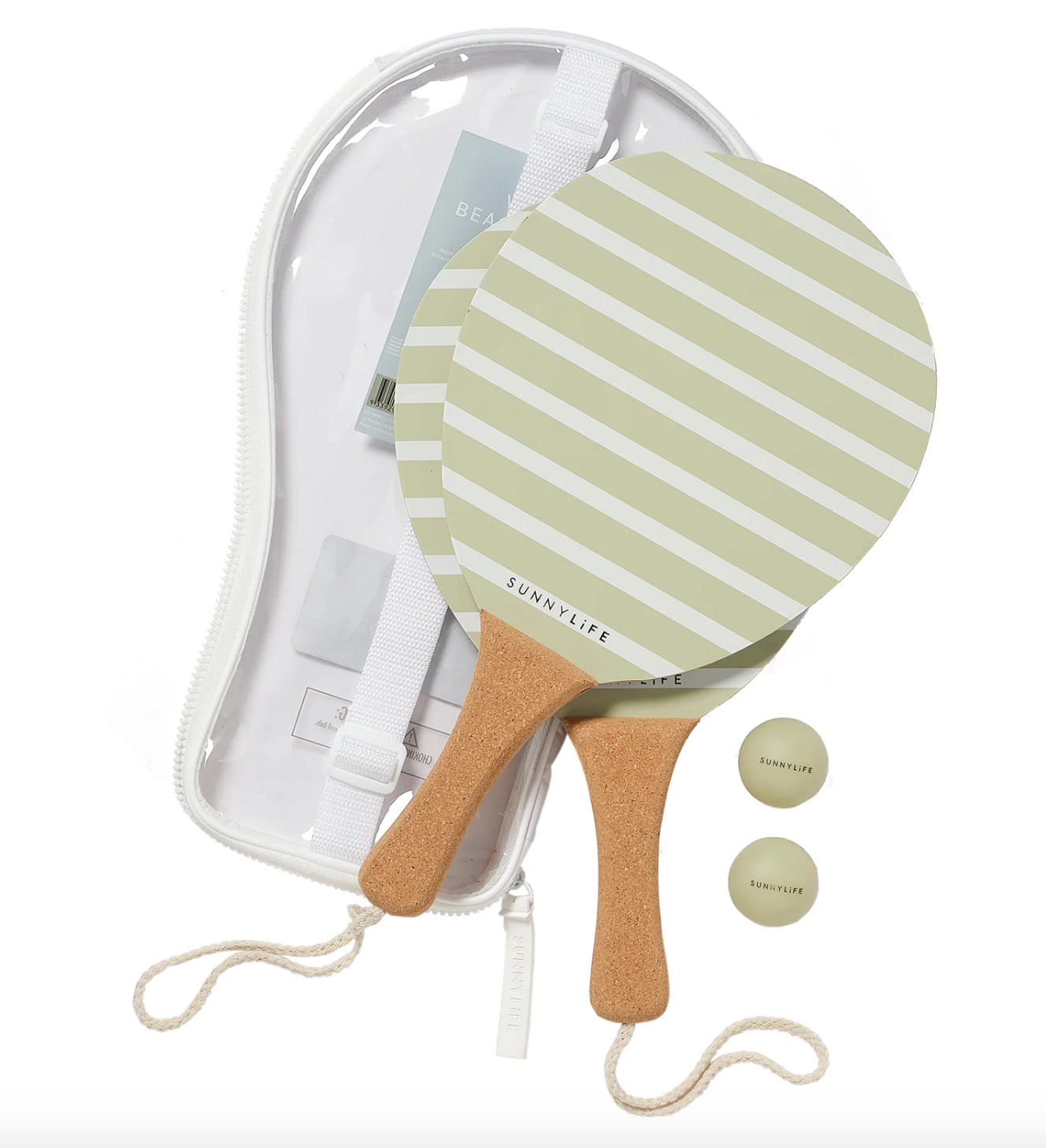 Vintage Beach Paddles - La Palma Sage Stripe