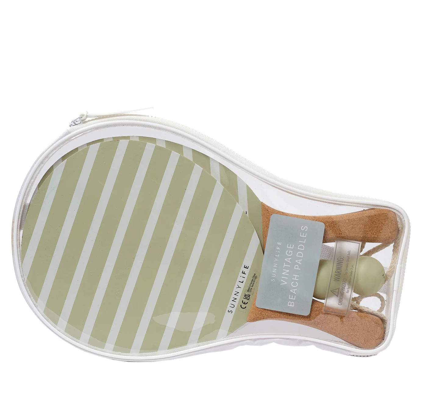 Vintage Beach Paddles - La Palma Sage Stripe