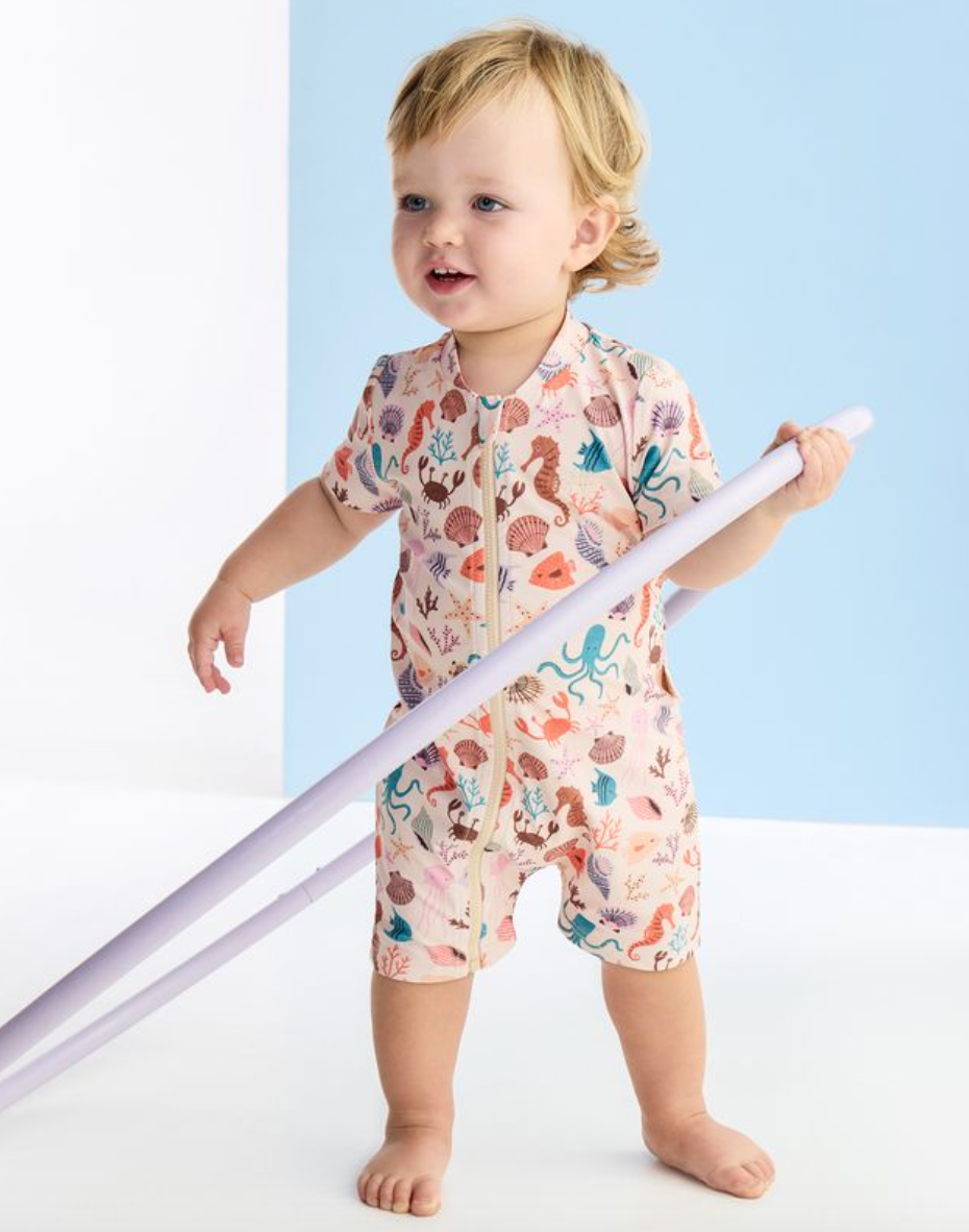 Under The Sea Short Sleeve Swimsuit - Various Sizes