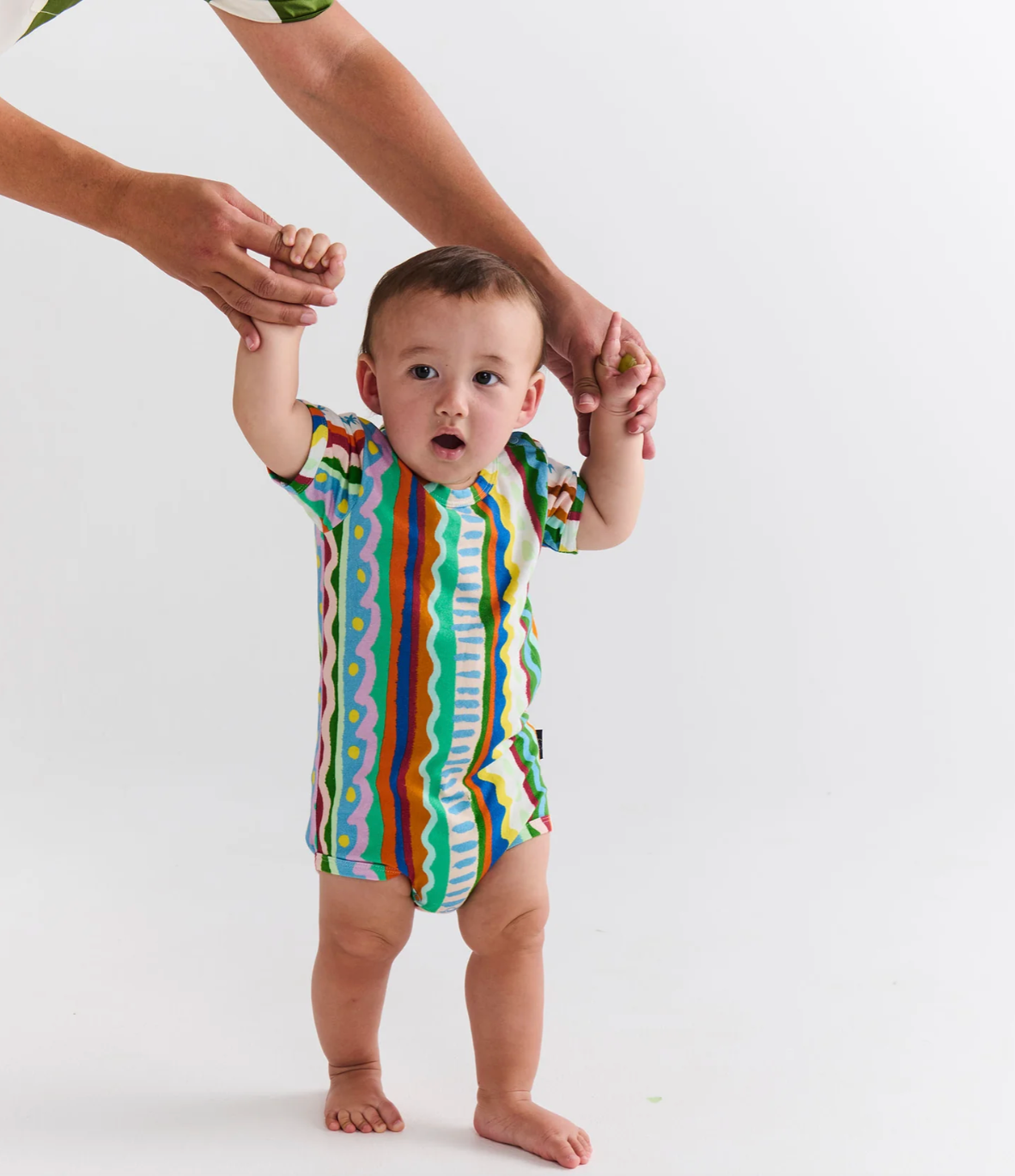 Beach Patterns Organic Short Sleeve Romper