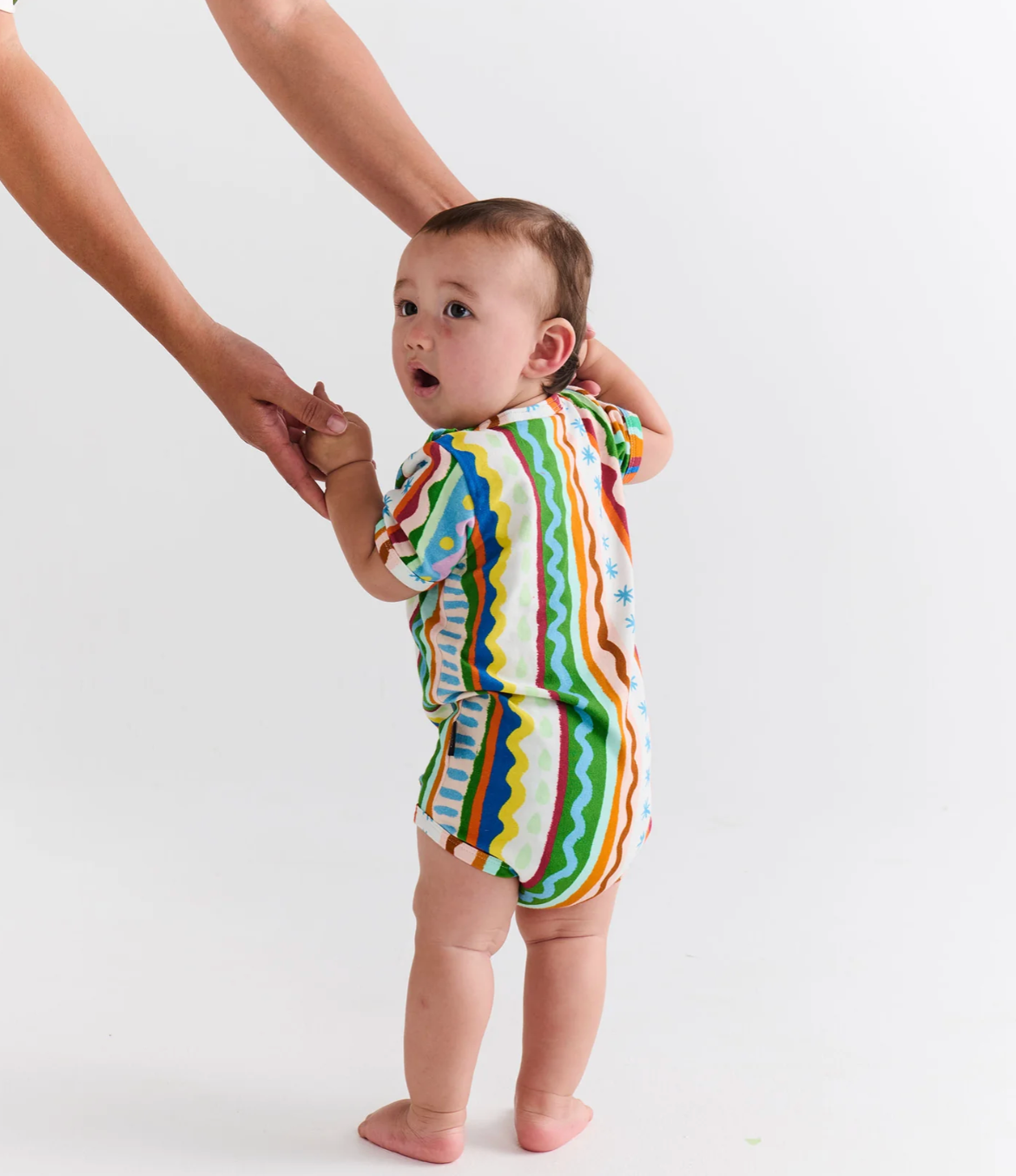 Beach Patterns Organic Short Sleeve Romper