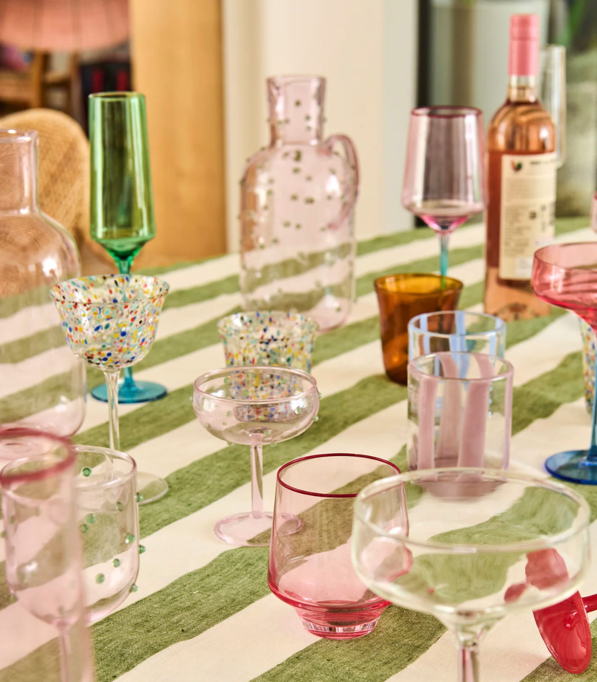 Oink Stripe Tumbler Glass 2P Set