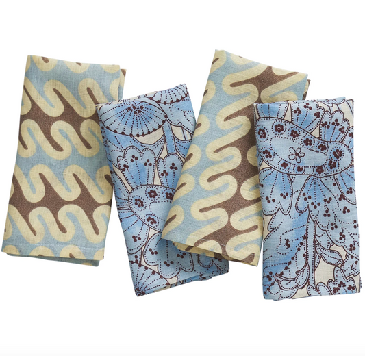 Lucia Napkin Set - Cerulean