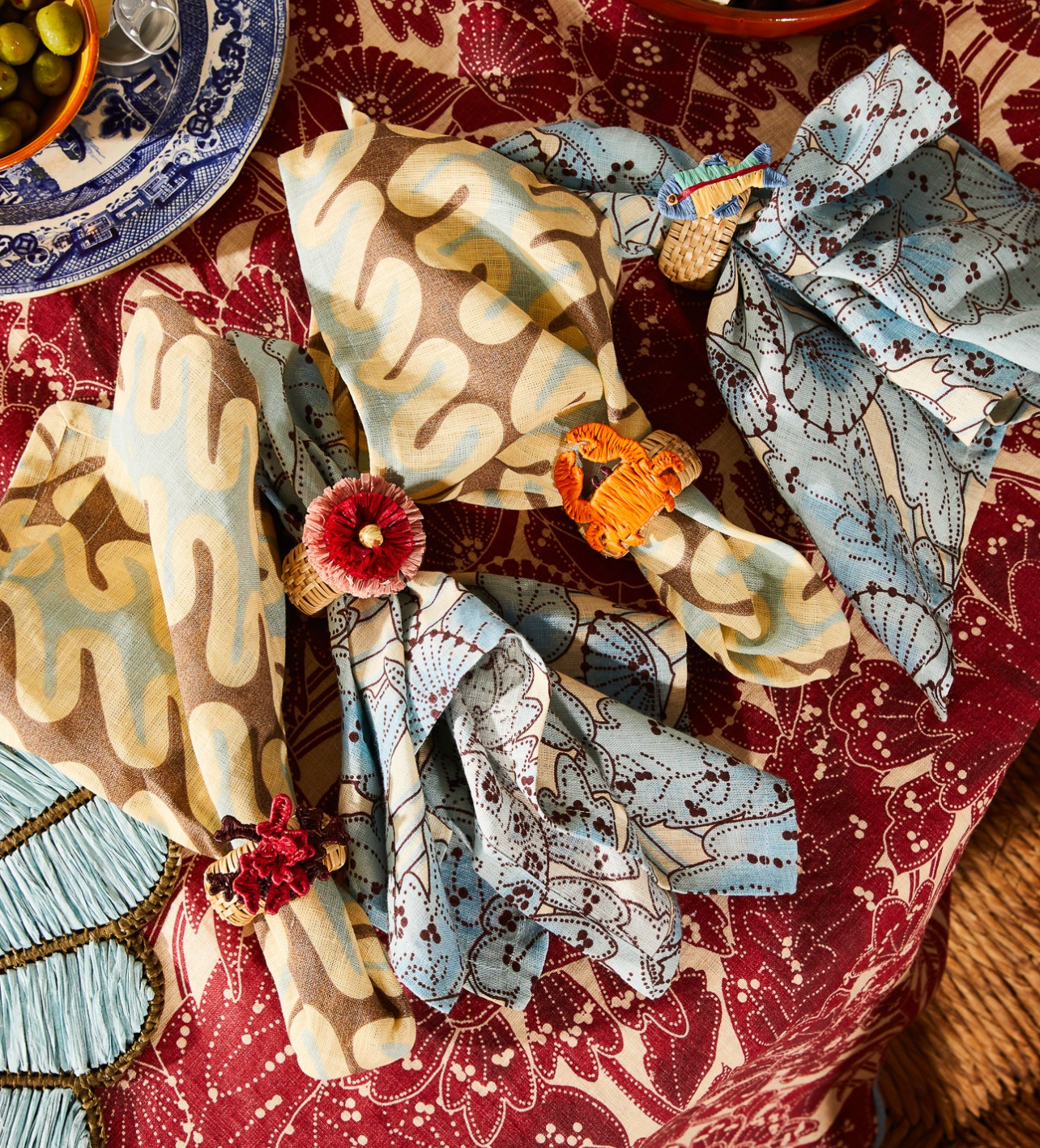 Lucia Napkin Set - Cerulean