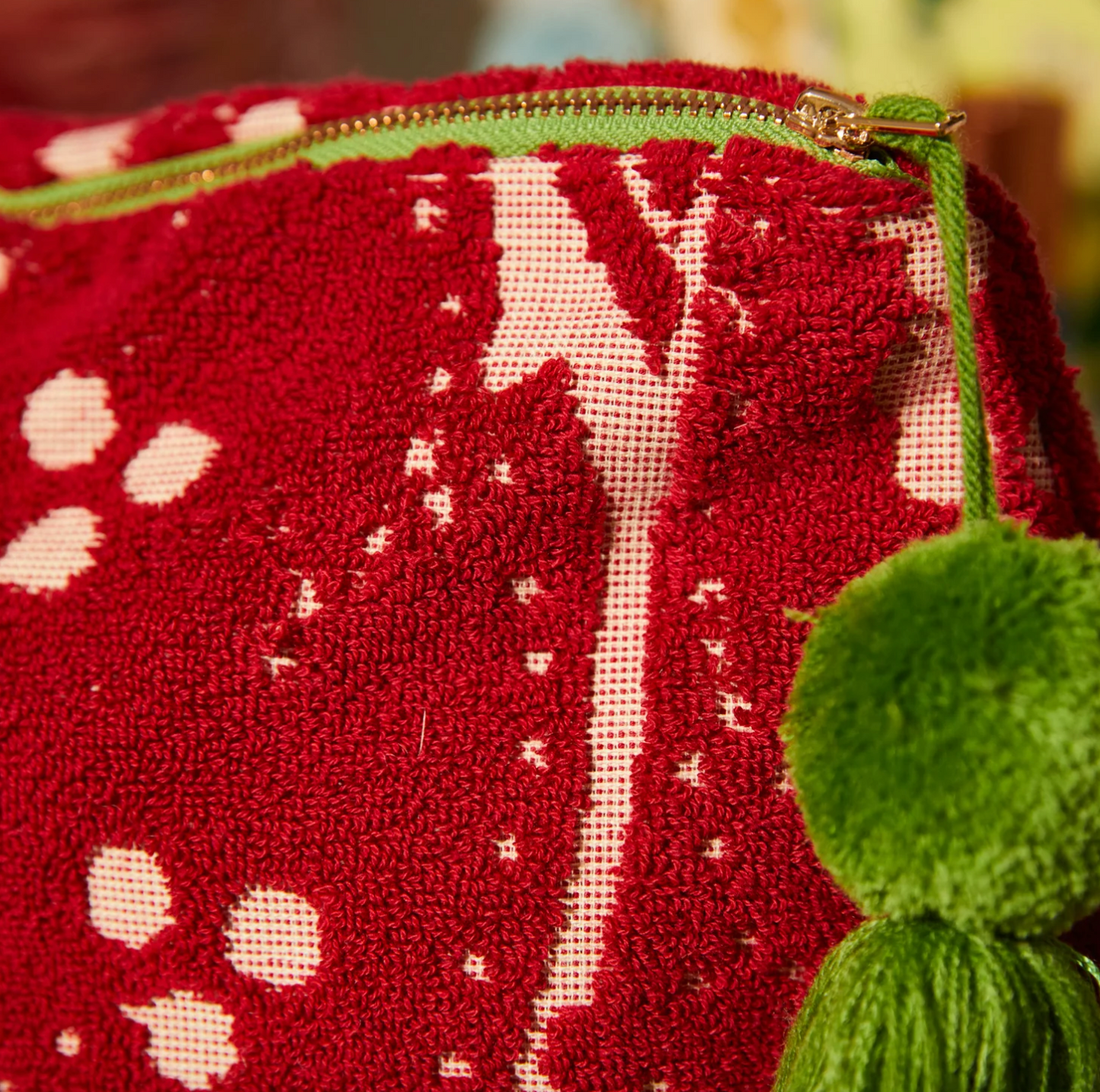 Lucia Terry Pouch - Crimson Small