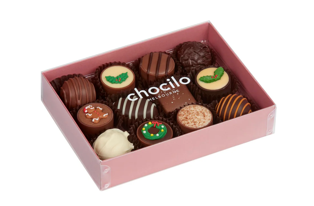 12 Pack Christmas Chocolate Assortment Gift Box - 140g