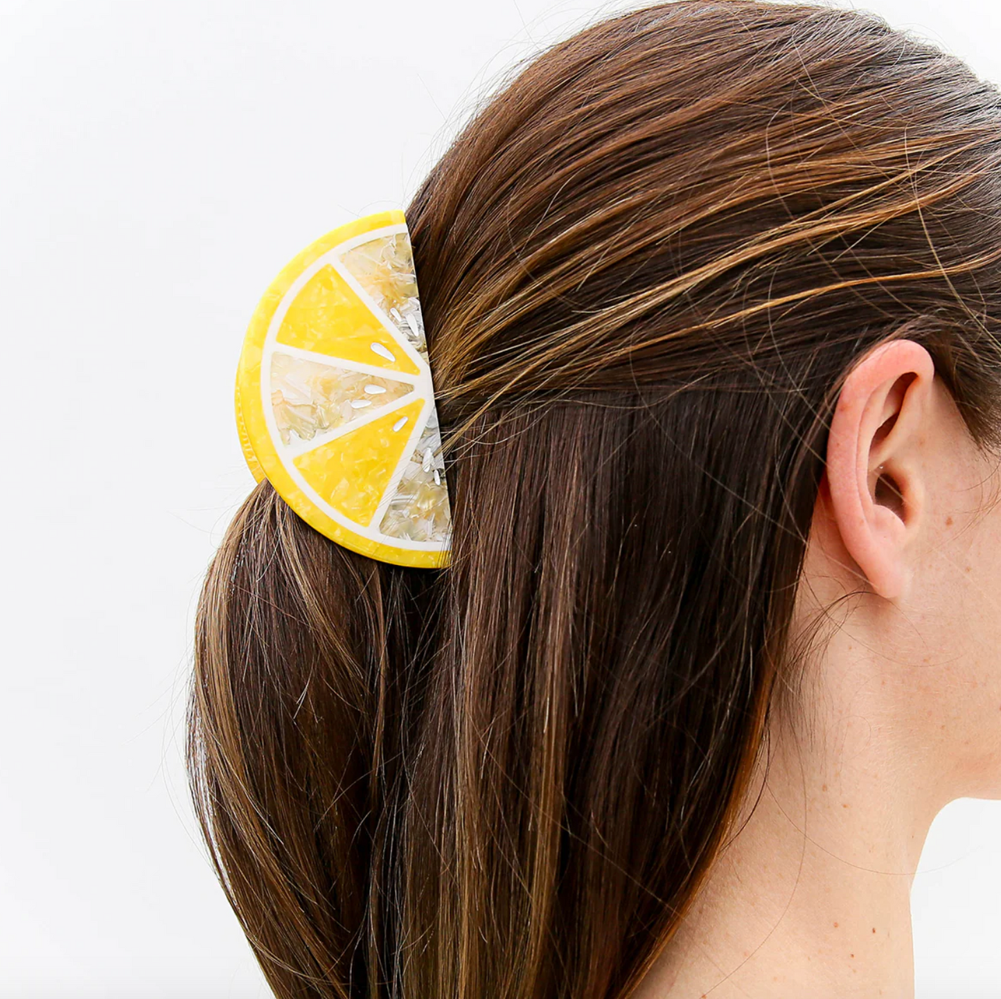Lemon Wedge Hair Claw Clip