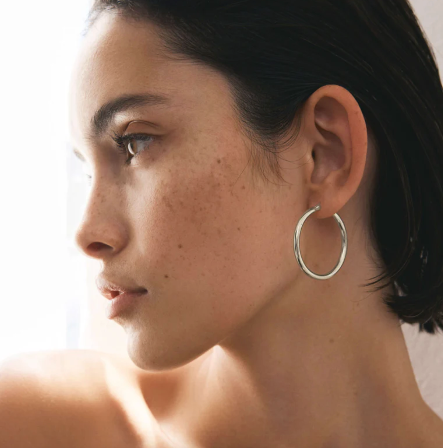 Classic Hoops Large - Silver