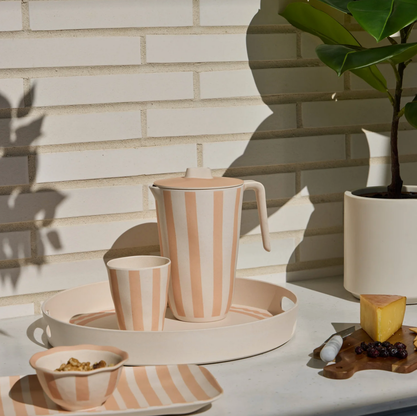 Bamboo Fibre Serving Platter - Pink