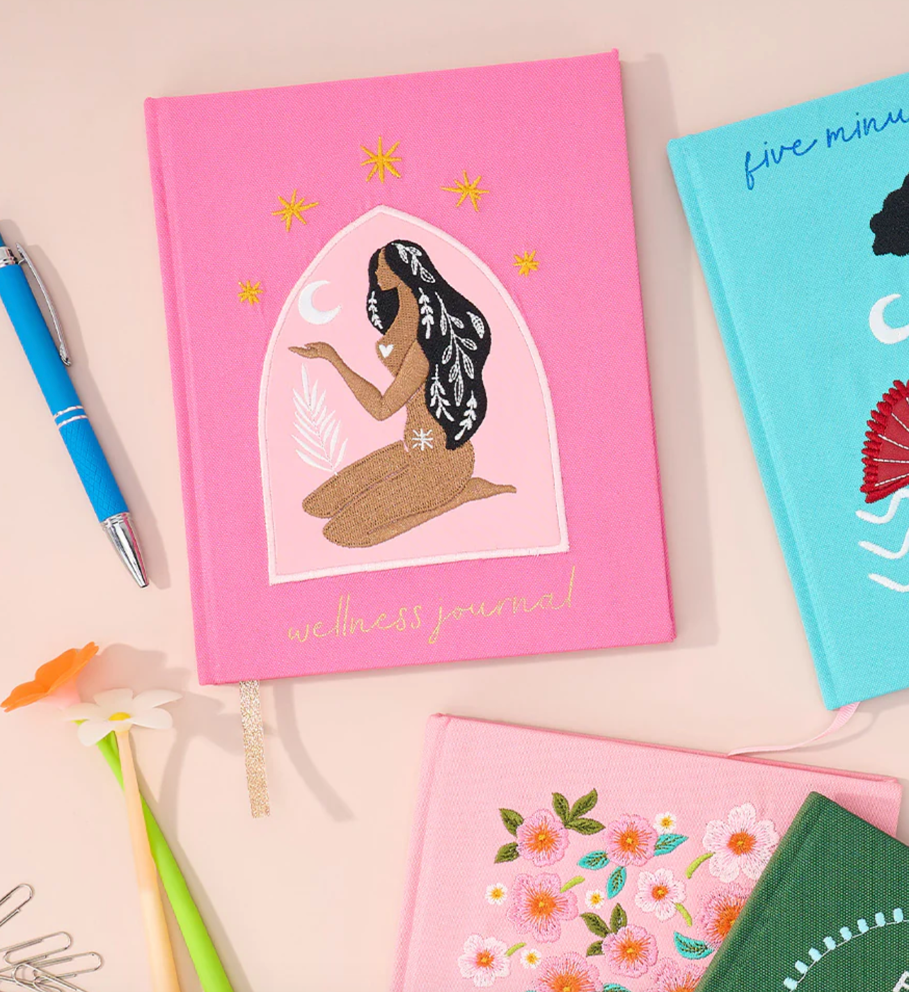 Wellness Journal - Embroidered Woman