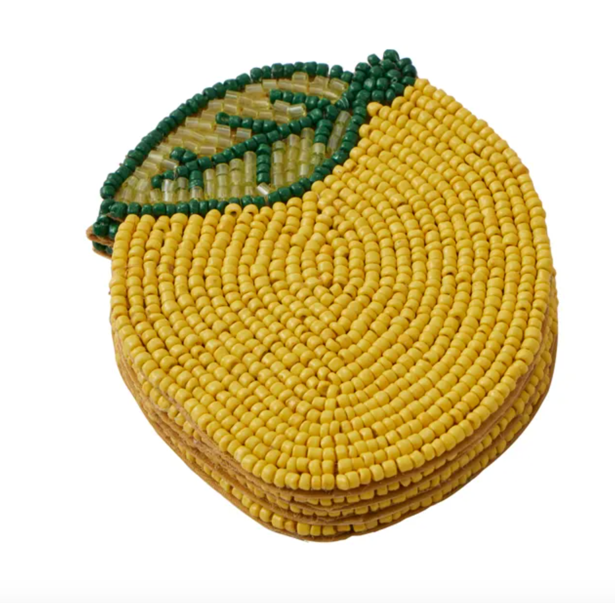 Citron Beaded Coaster - Set of 4