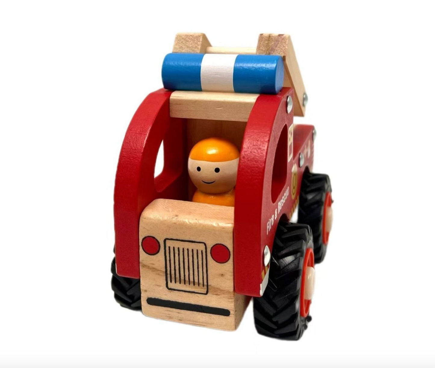 Wooden Fire Engine Toy