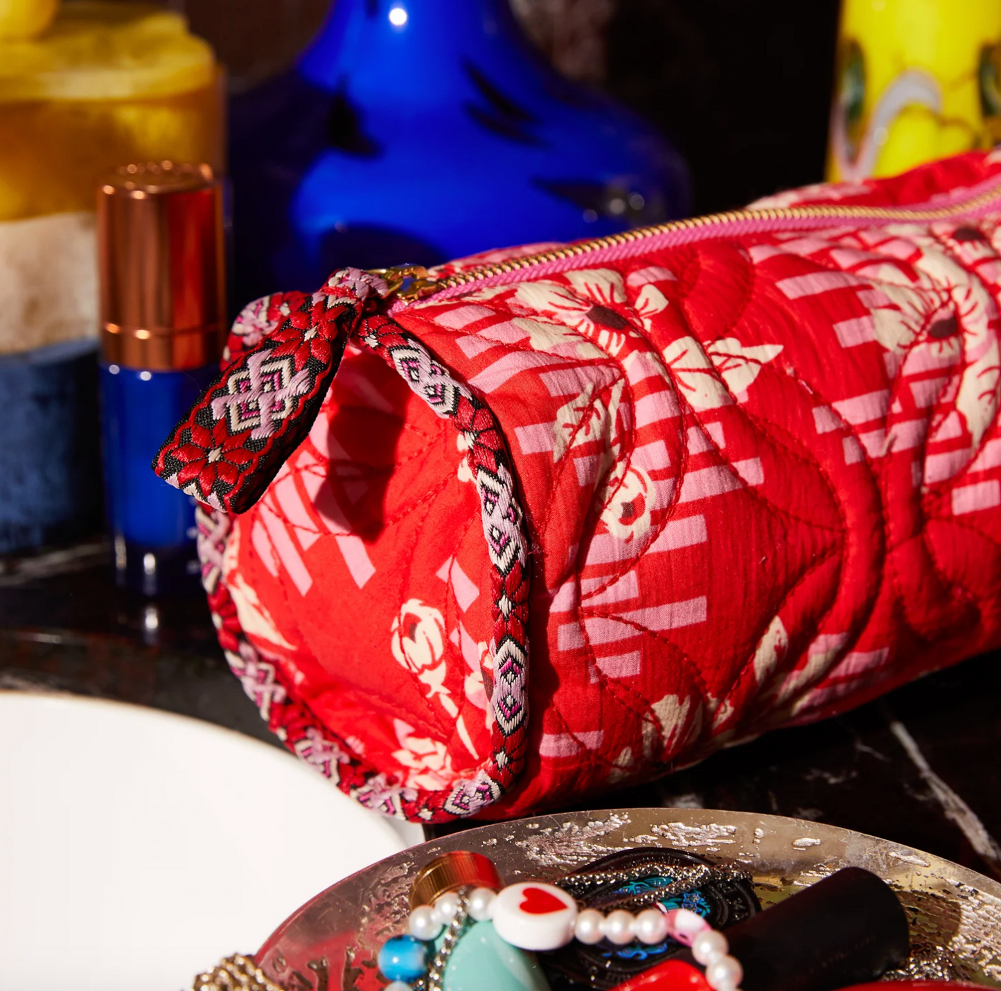 Marta Makeup Bag - Vermillion