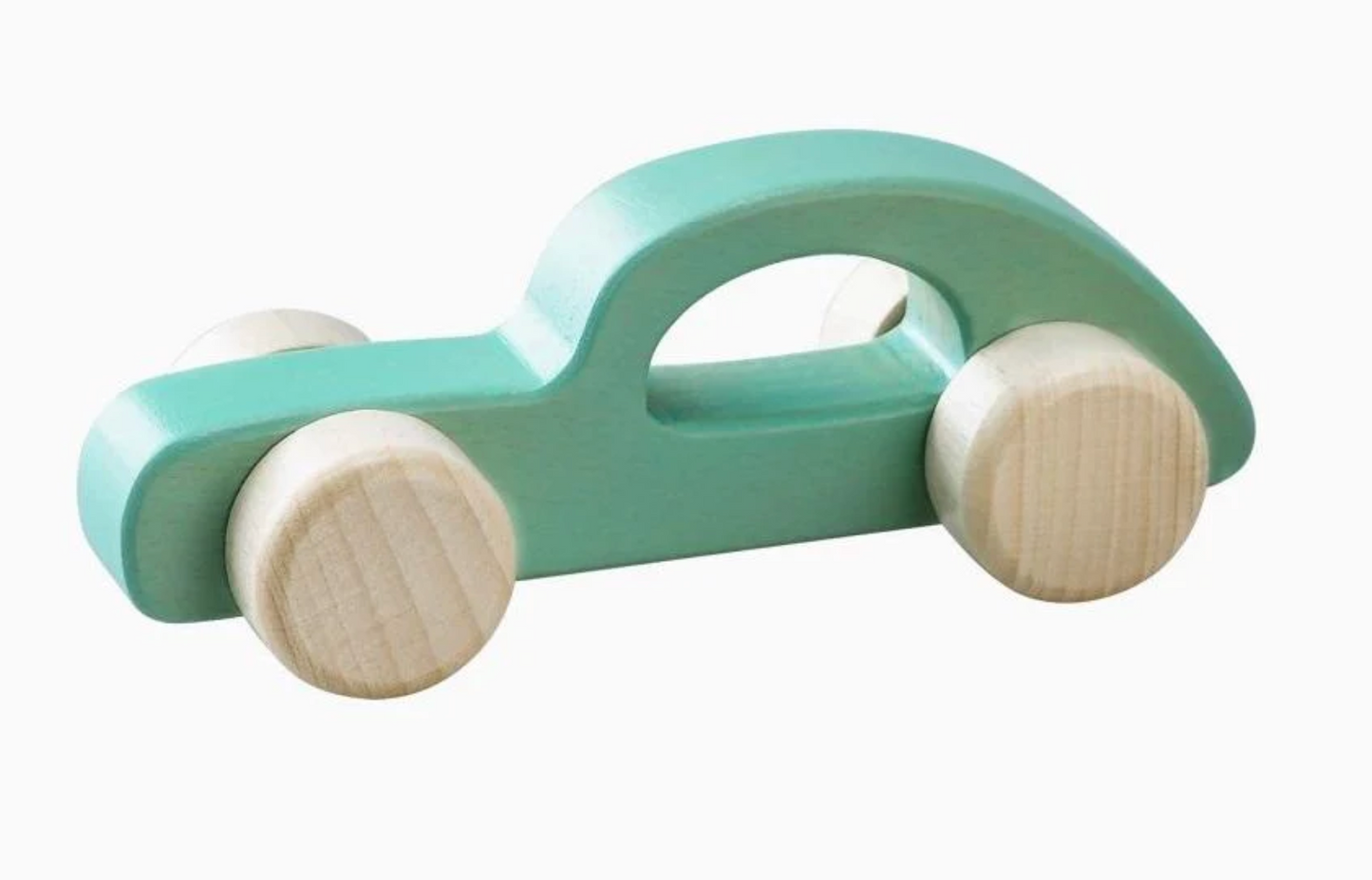 Wooden Car with Handle - Various Colours