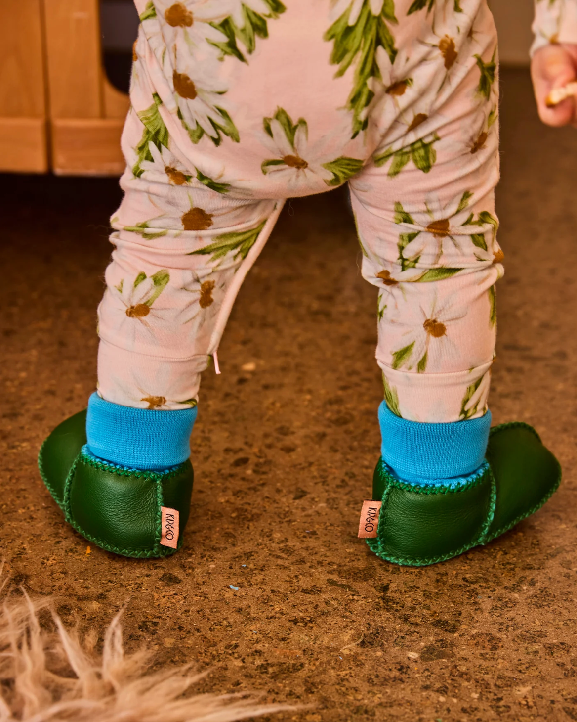 Green Baby Booties