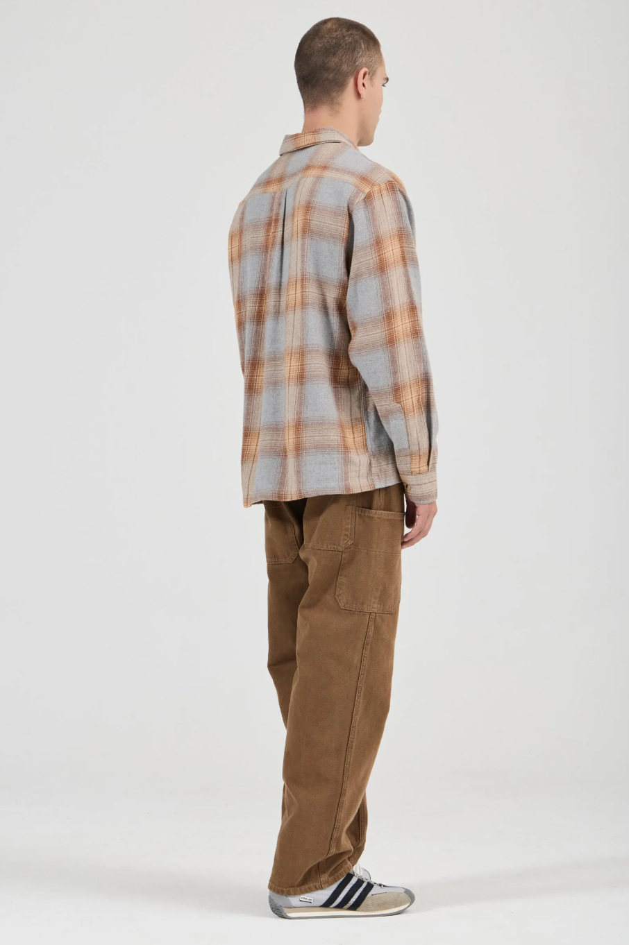Campus Check Long Sleeve Shirt - Dove Grey
