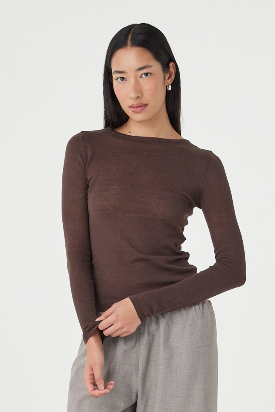Aston Longsleeve Top - Espresso