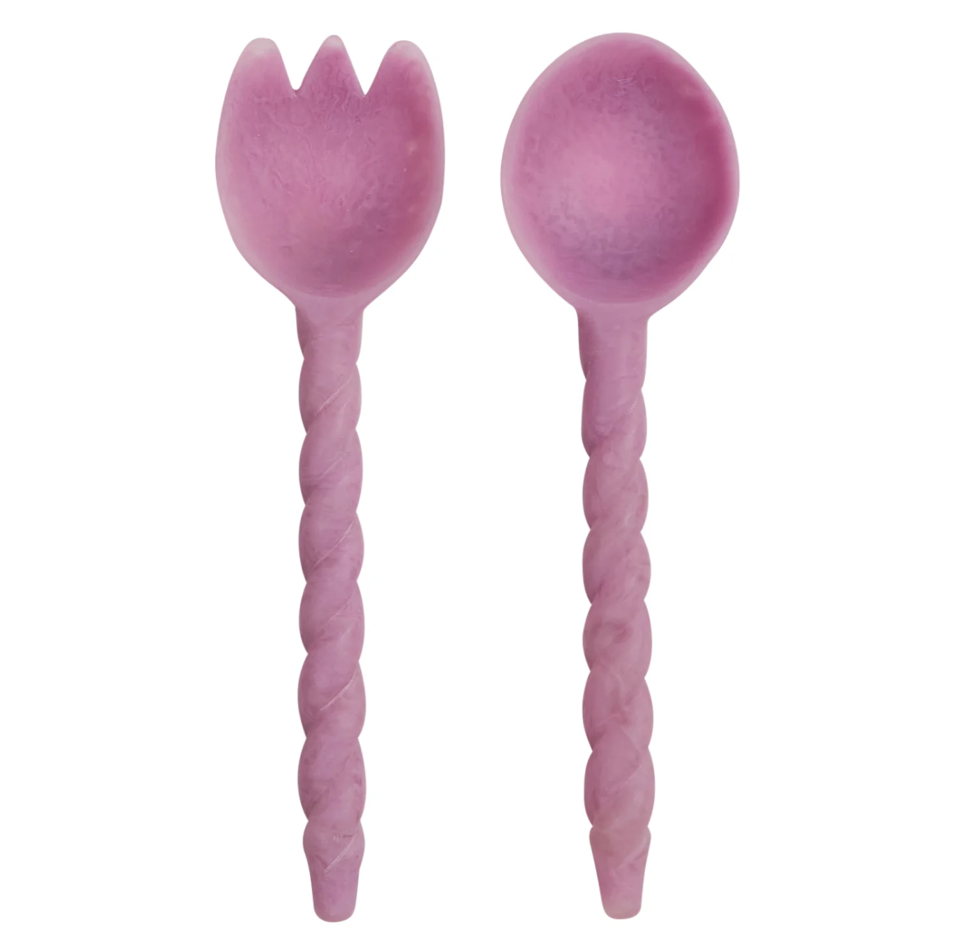 Rose Salad Servers - Orchid