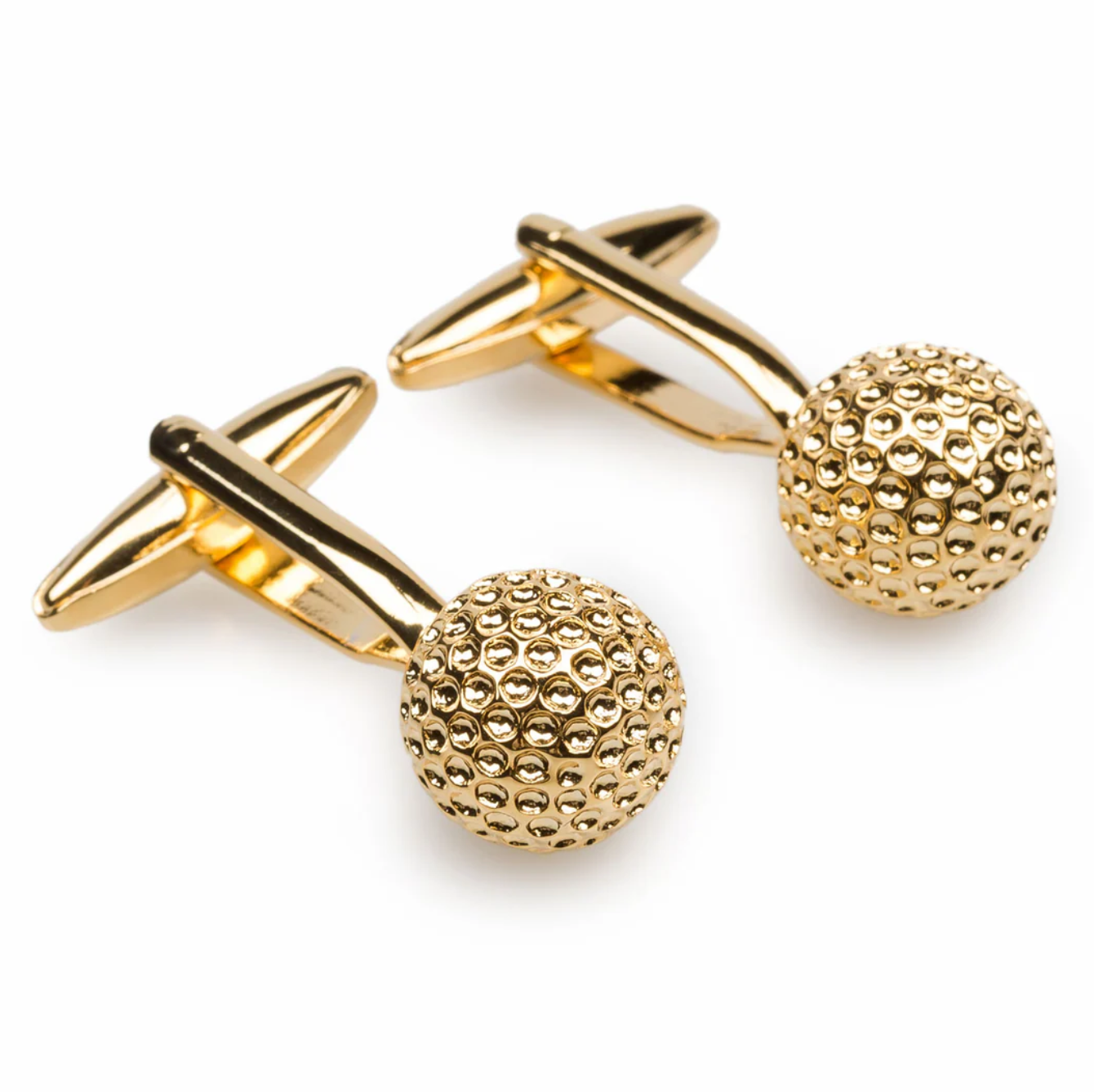 Gold Golf Ball Cufflinks