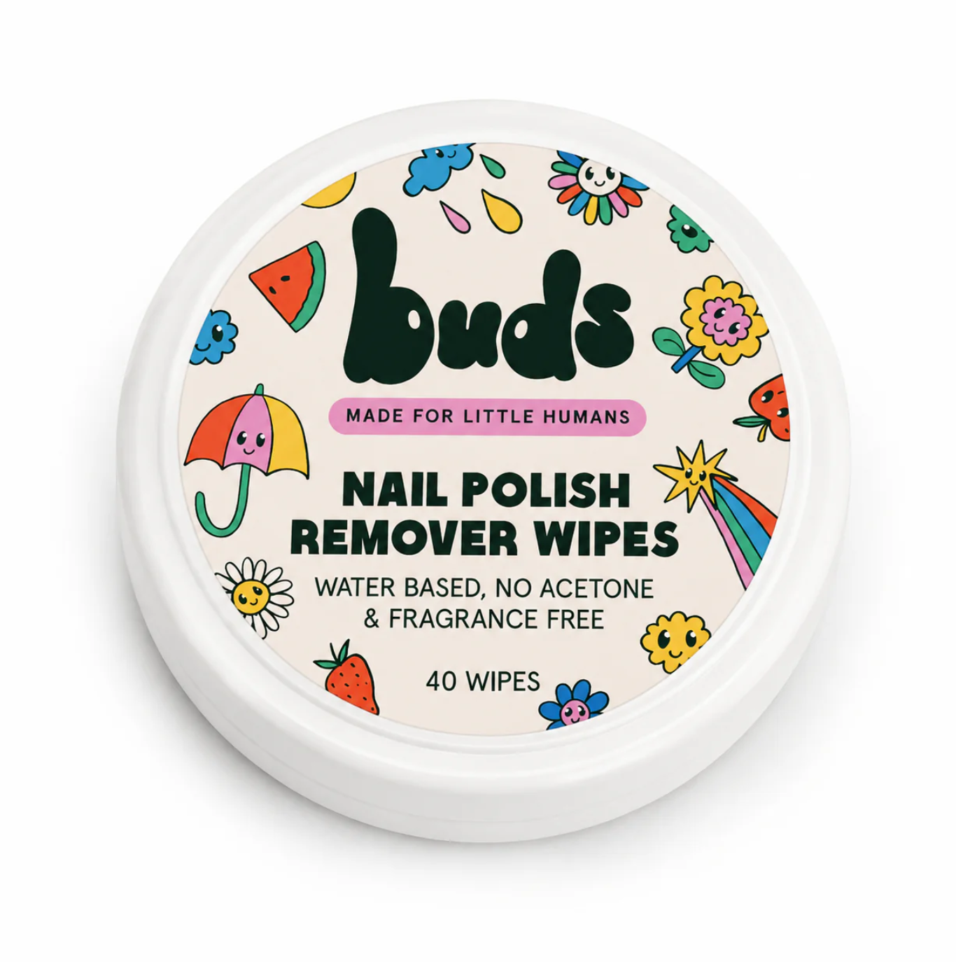 Kids Water Based Nail Polish Remover Wipes