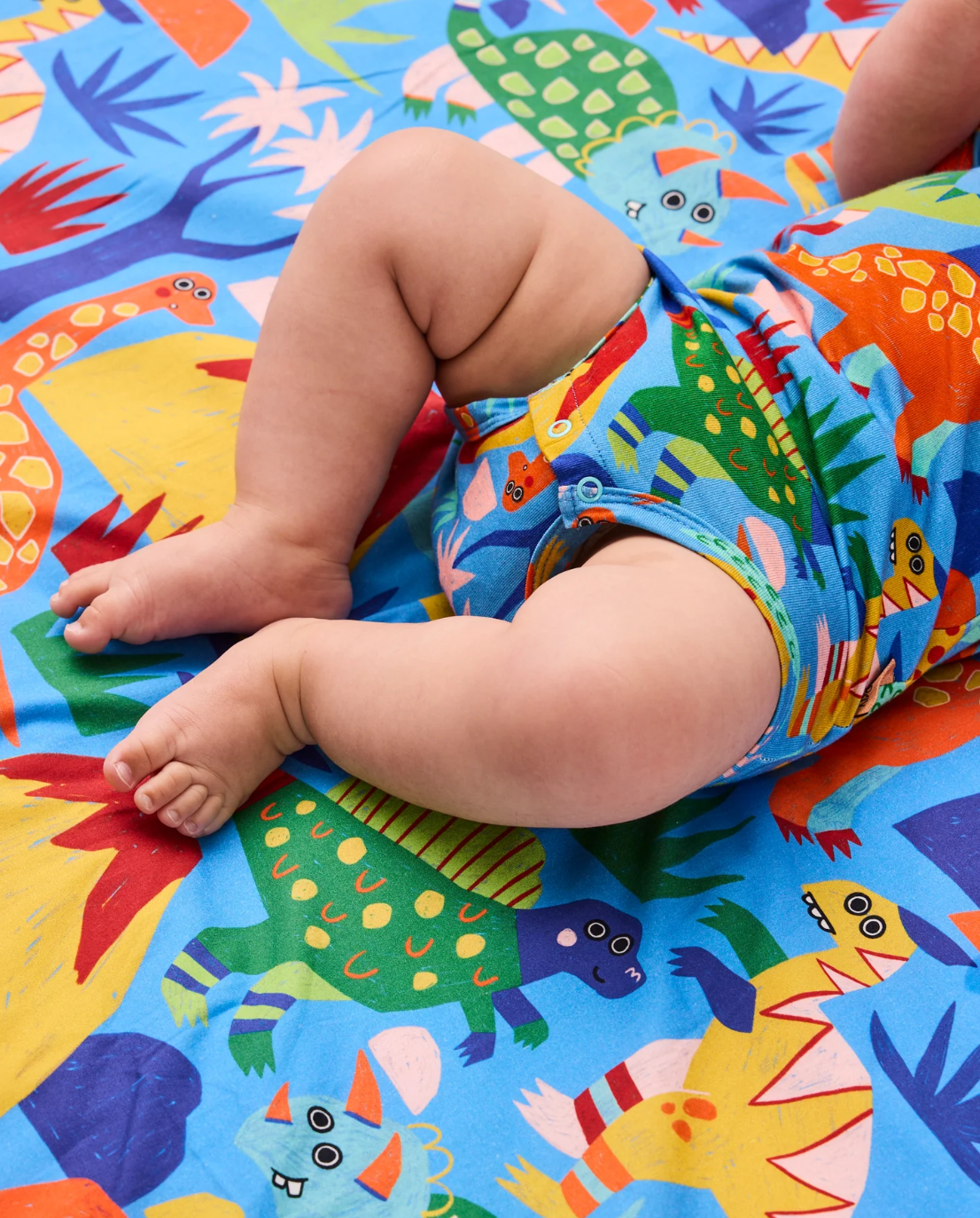 Dinosaur Roar Organic Short Sleeve Romper