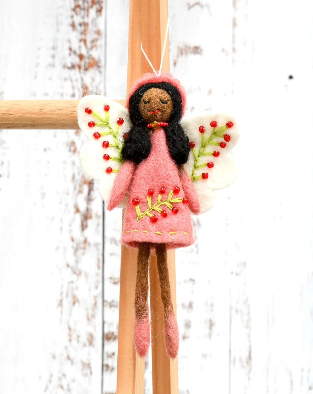 Felt Angel Fairy - Peach Dress