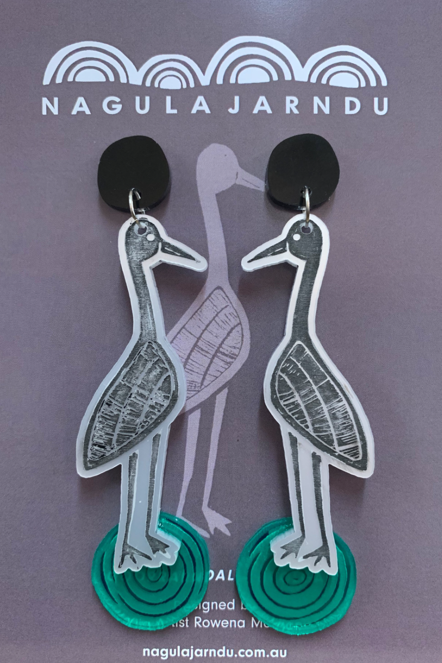 Goorrarndal (Brolga) Earrings