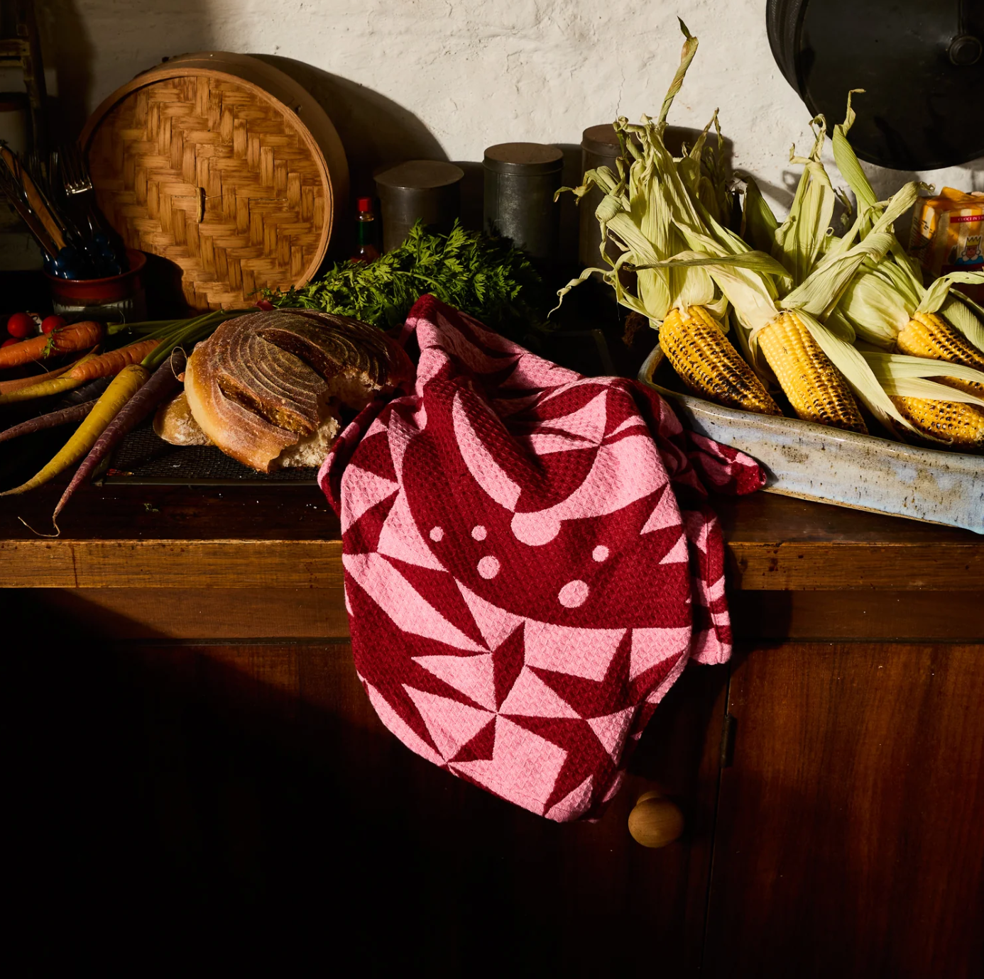 Nora Tea Towel - Dahlia