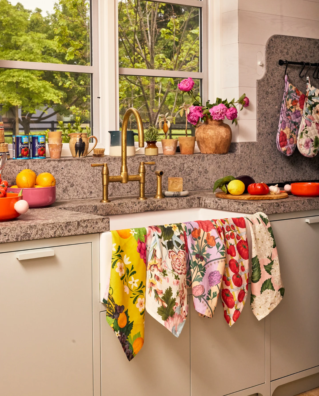 Hydrangea Pink Tea Towel