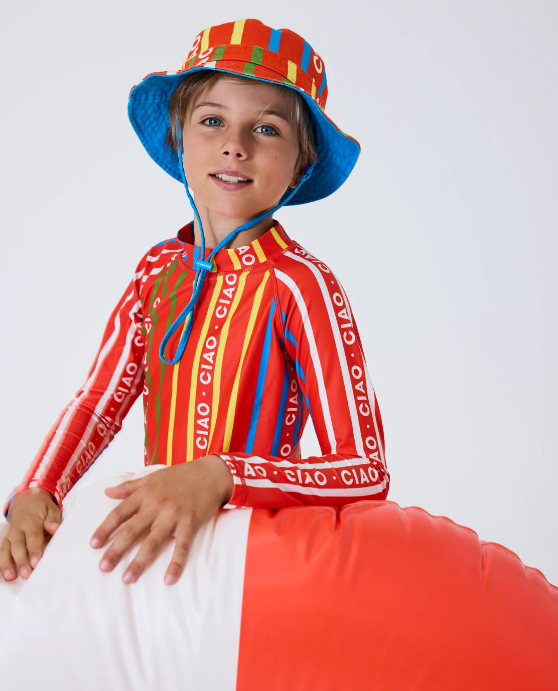 Ciao Stripe Beach Hat - Small