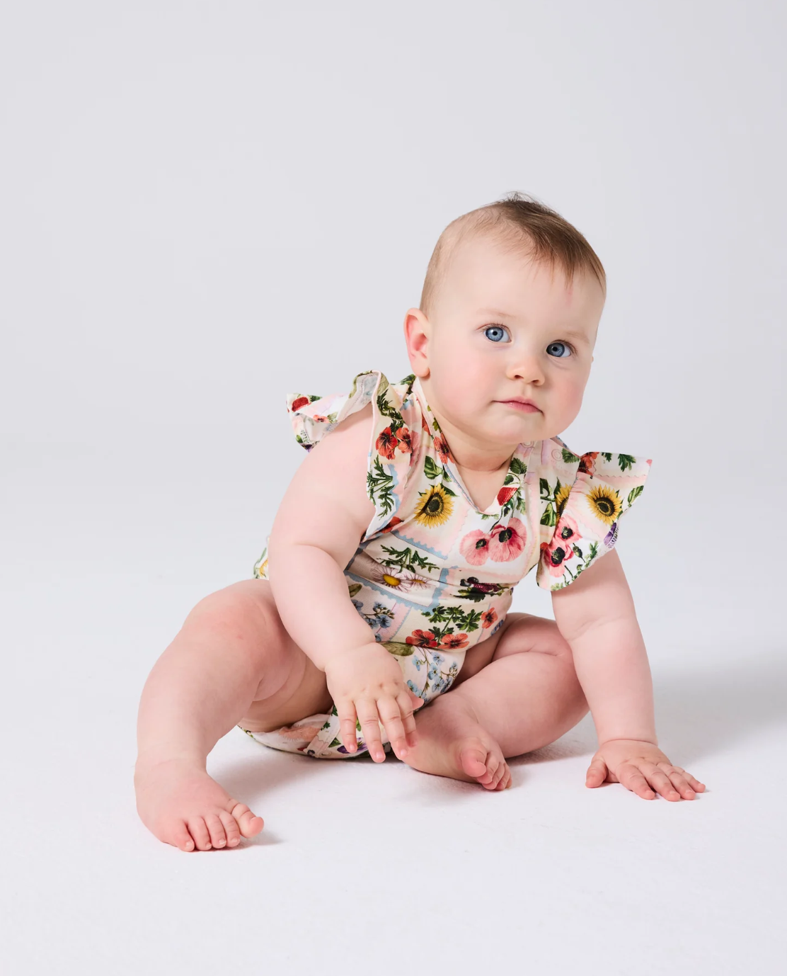 Sweet Life Organic Short Sleeve Frill Romper - Various Sizes