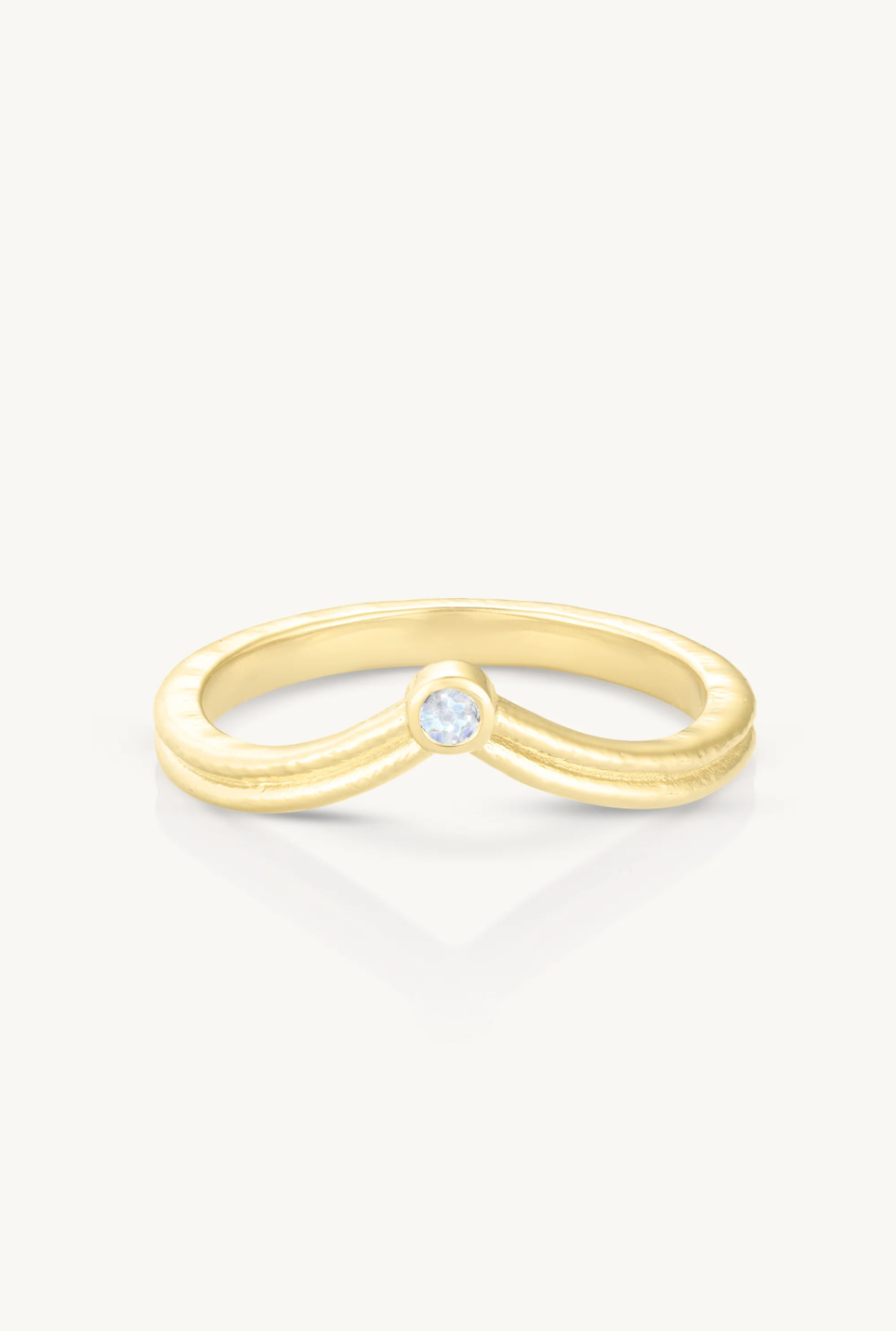 Crown Gold Stacking Ring