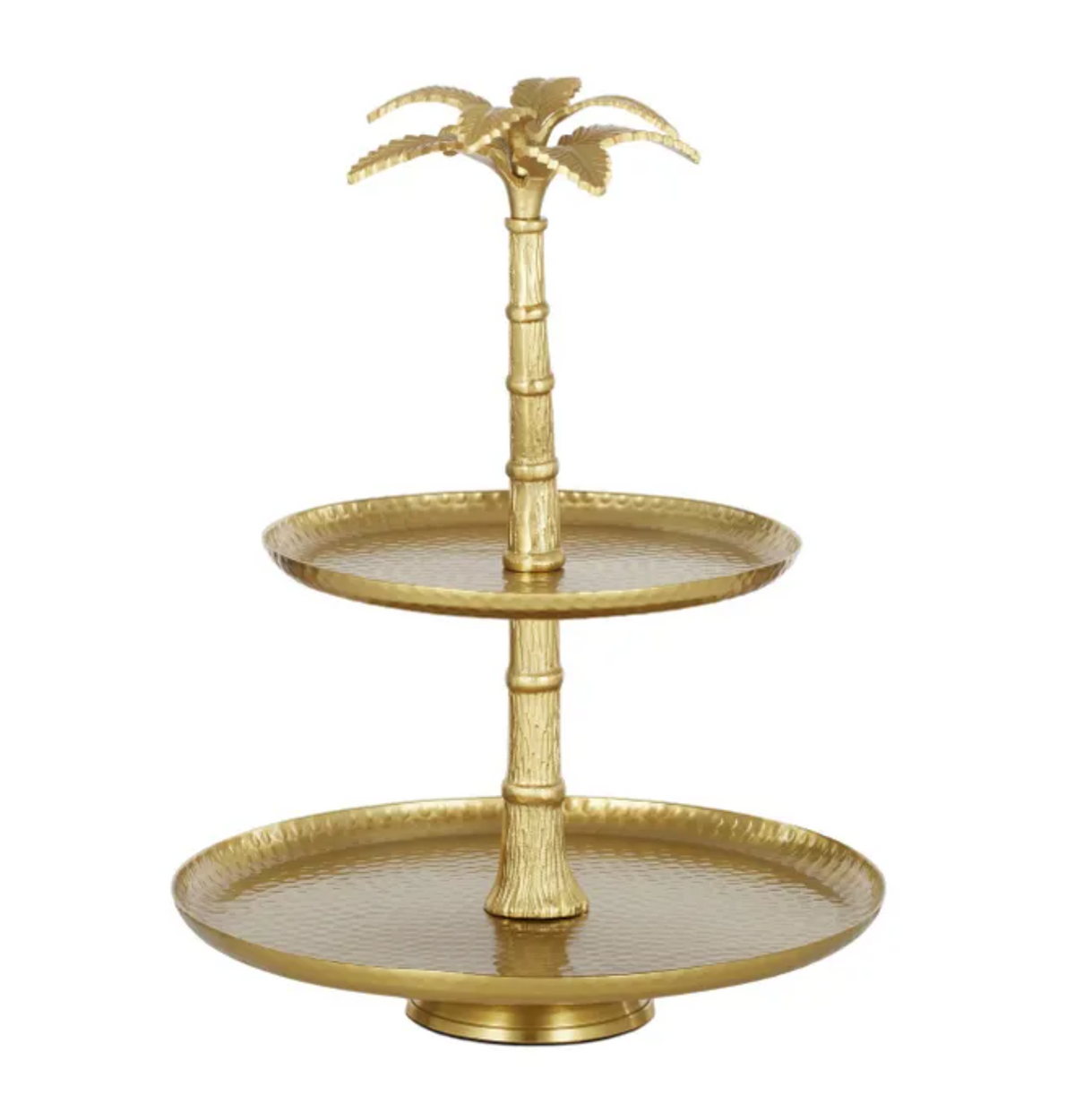 Kona Metal 2-Tier Serve Stand - Gold