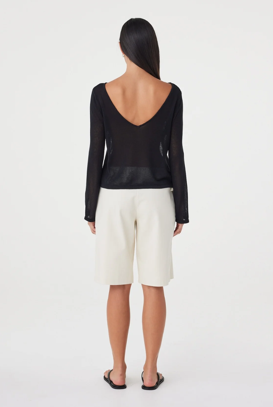 Nia Longsleeve Top - Black