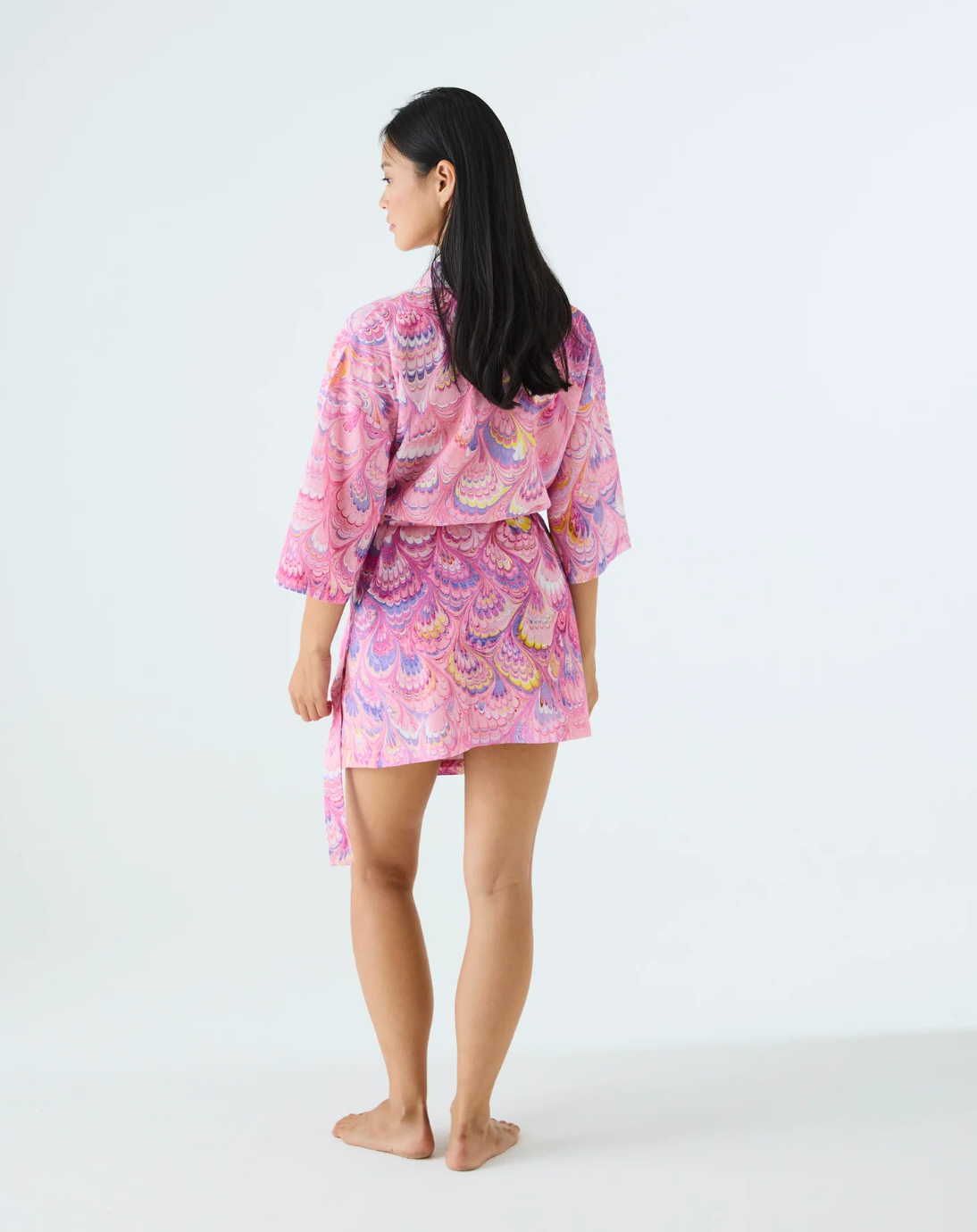 Kip & Co x Romance Was Born Cosmic Marble Organic Cotton Mini Robe