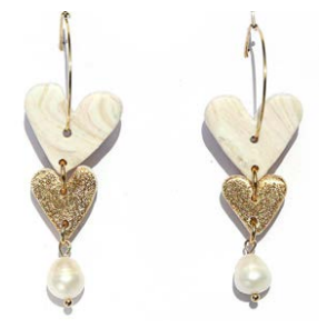 Golden Hearts Hoop earrings