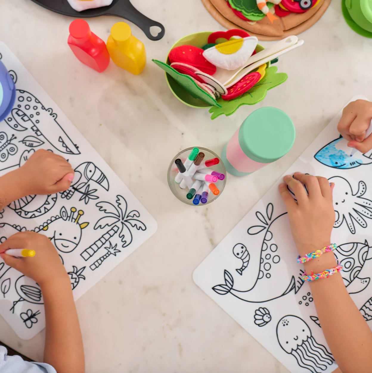 Silicone Colouring Placemat - Two Designs