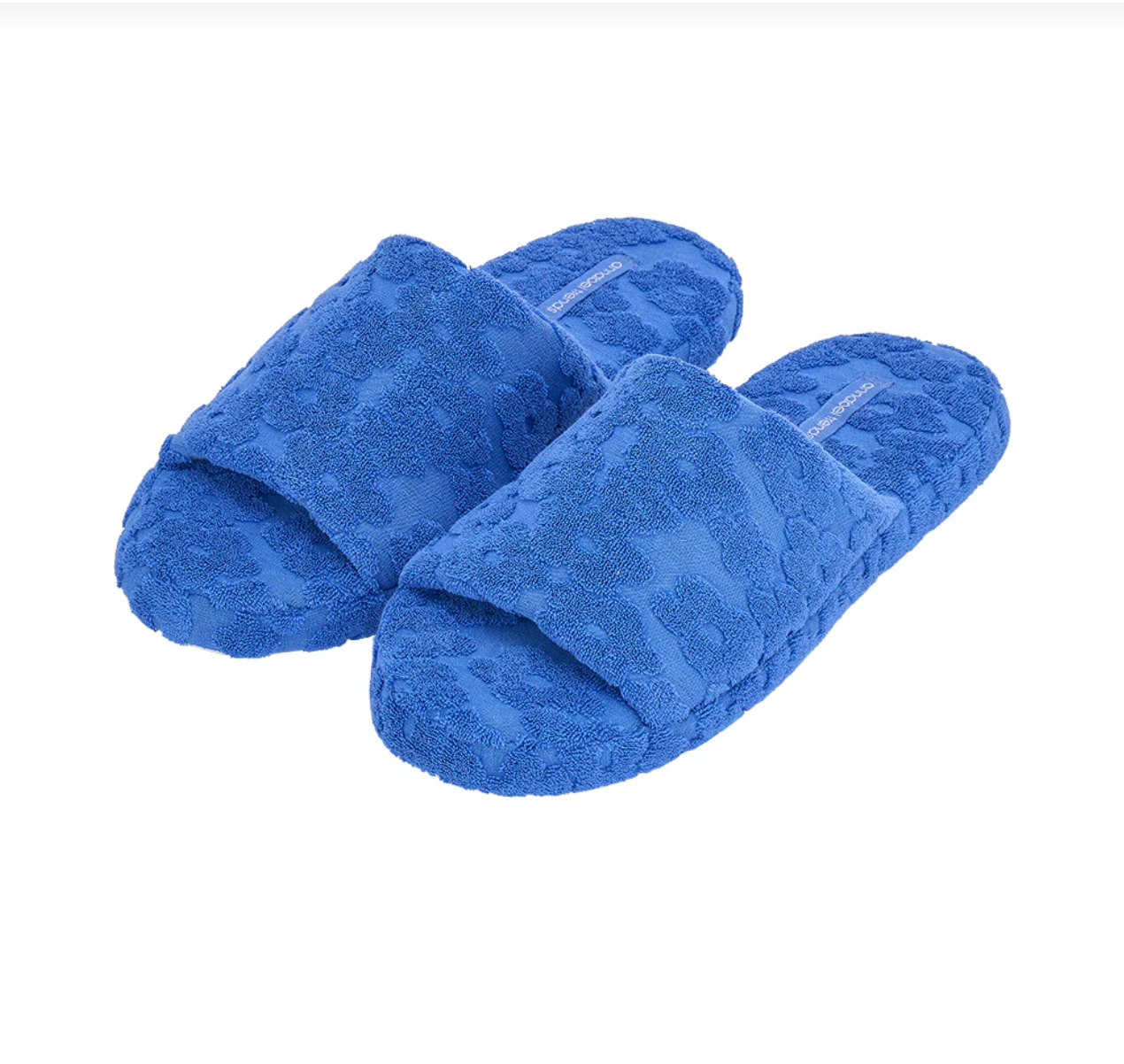 Terry Slippers - Blue Flower