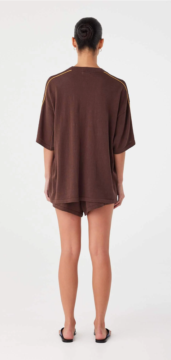 Pippa Oversized Tee - Espresso