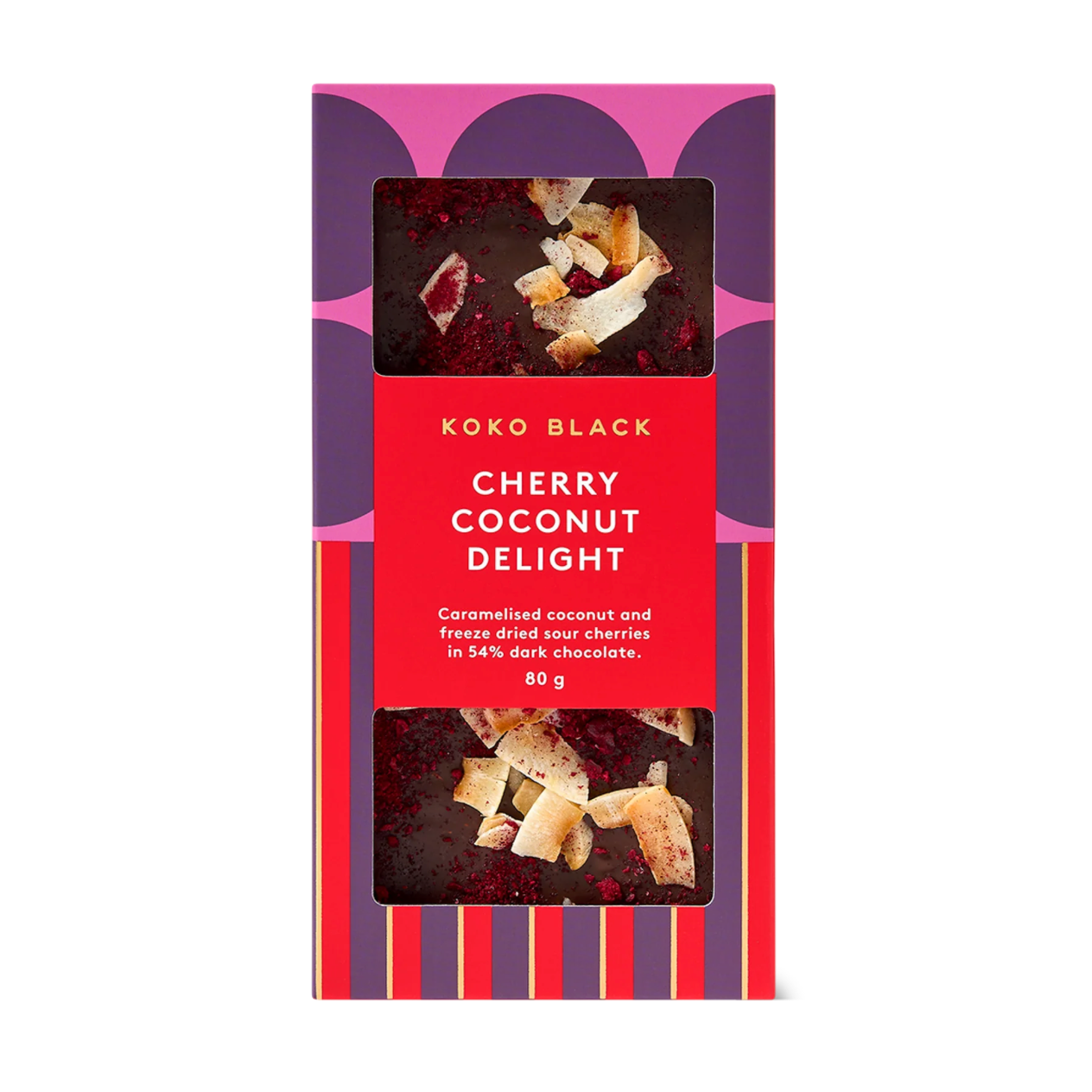 Cherry Coconut Delight Block - Dark Chocolate