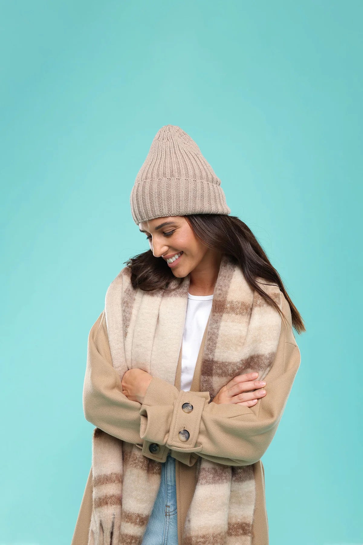 Mia Wool Beanie - Bisque