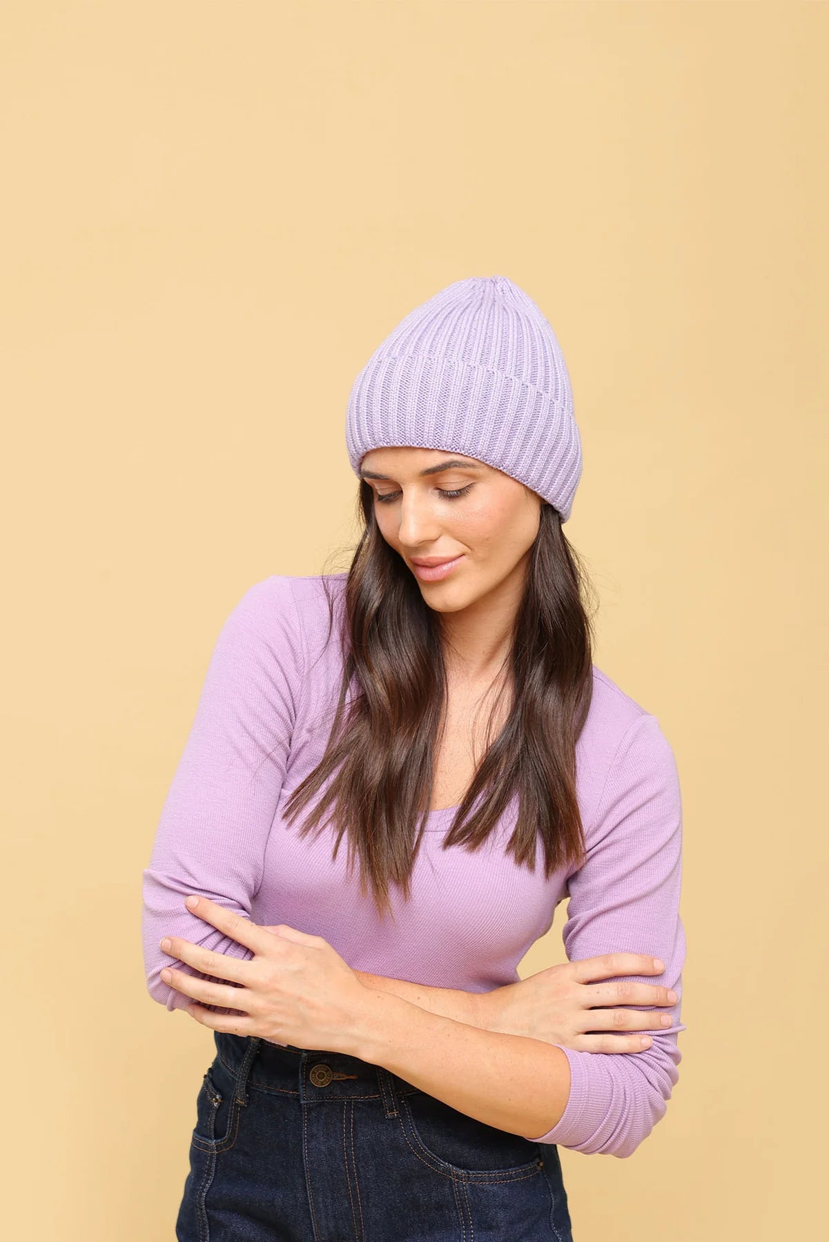 Mia Wool Beanie - Lilac