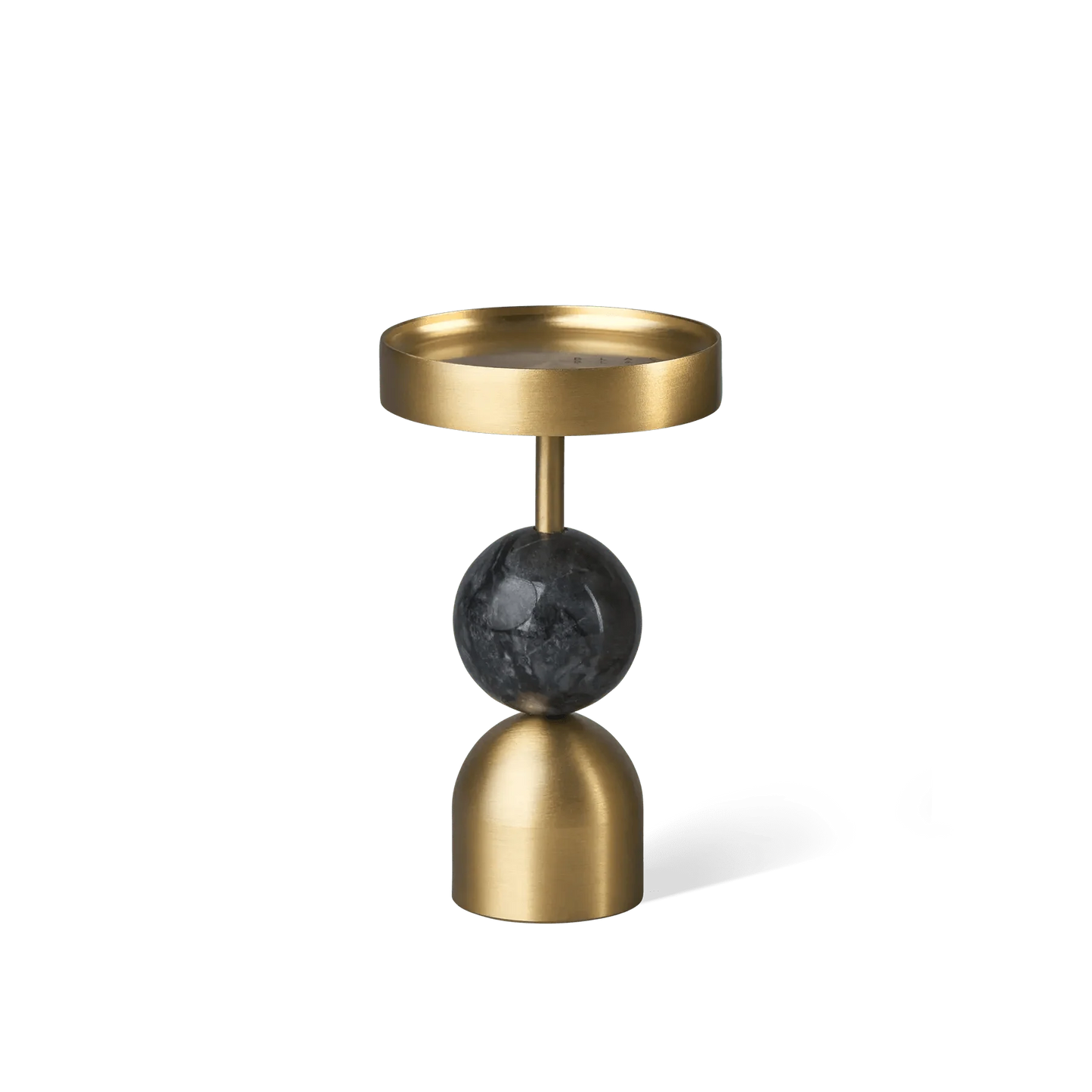 Beaded Fountain Brass Candle Holder - Black