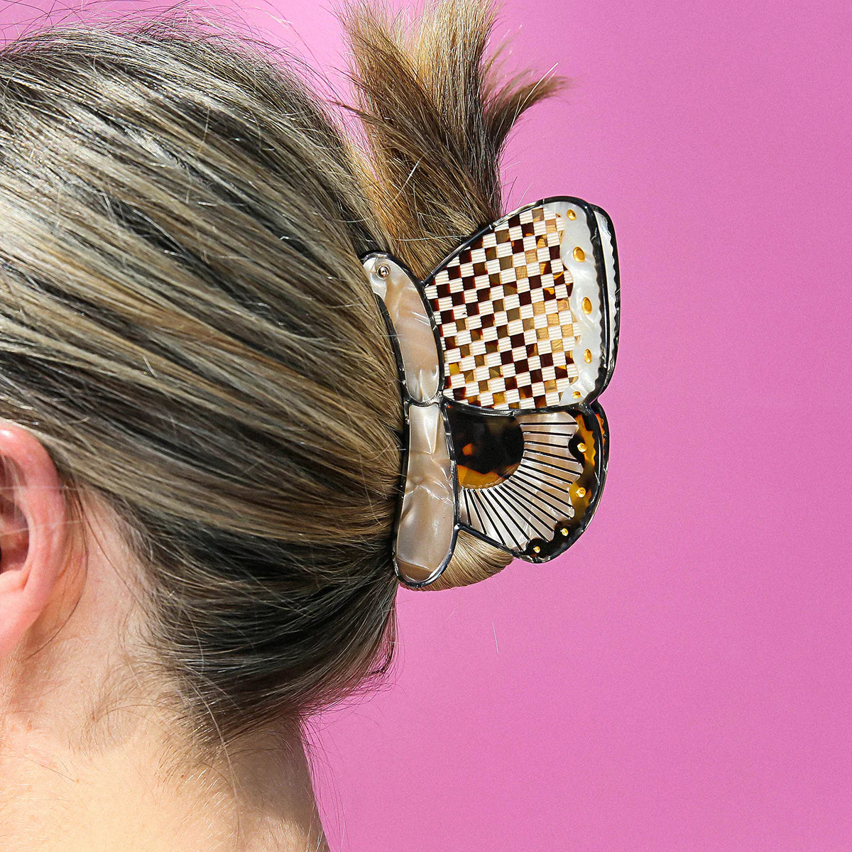 Butterfly Hair Claw Clip - Tortoise