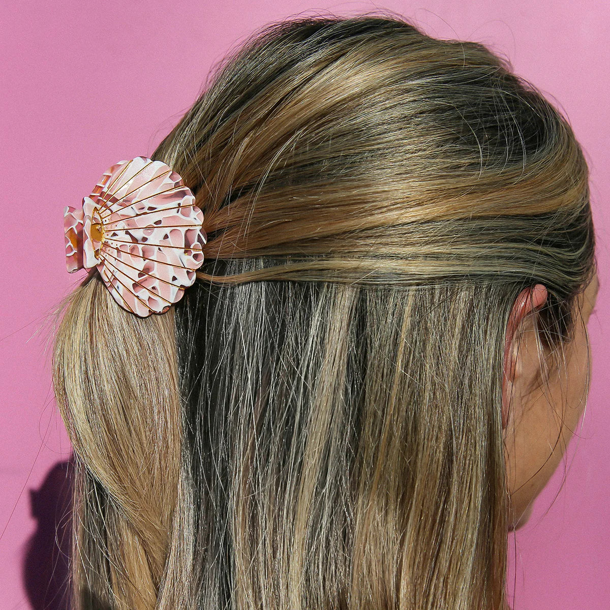 Shell Hair Claw Clip - Pink Terrazzo