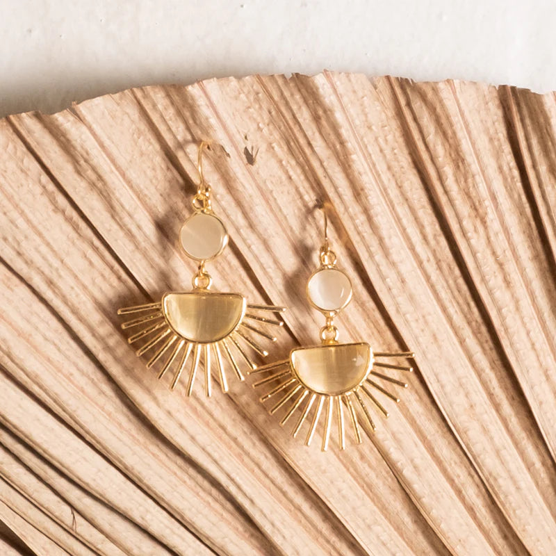 Sunray Drop Earrings - Clear