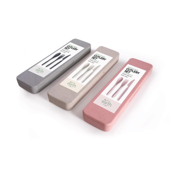 Cutlery Set Wheat Straw - 6 Colours