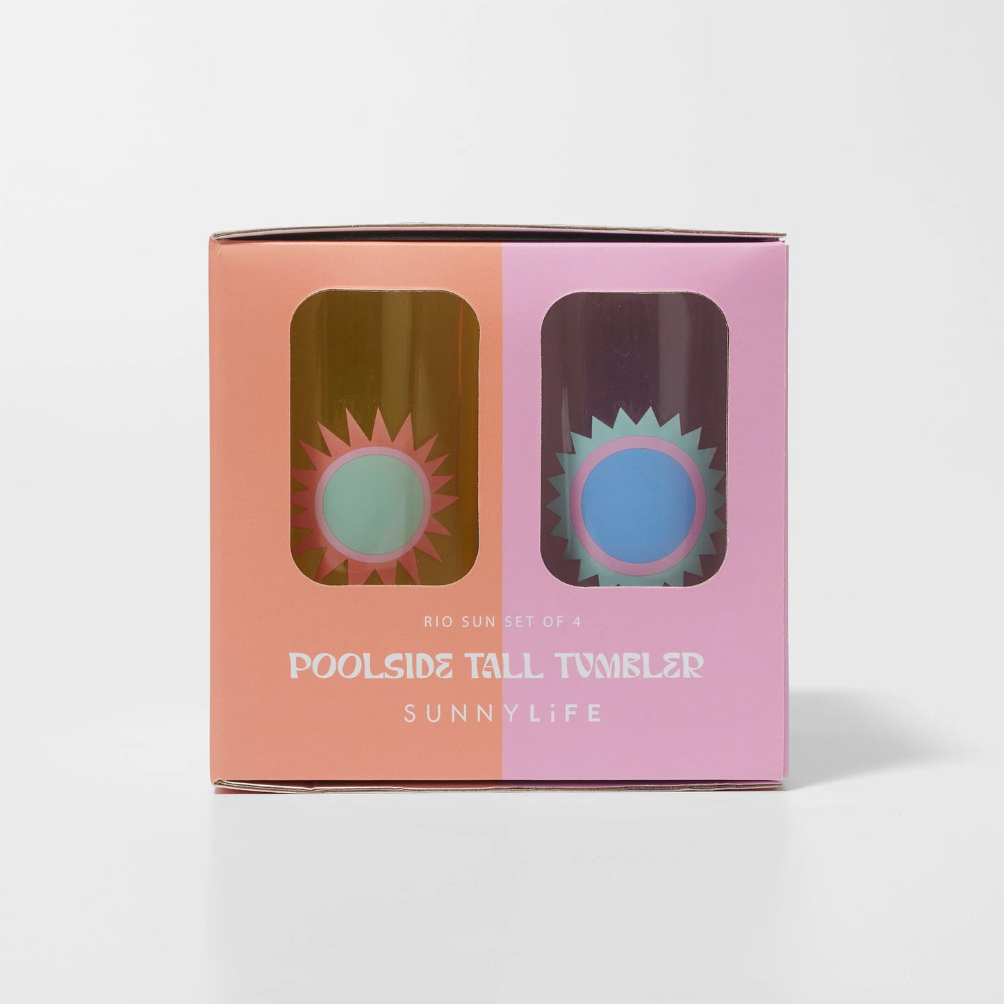 Poolside Tall Tumbler Set of 4 - Rio Sun